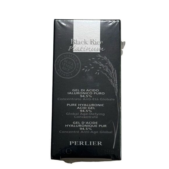 Perlier Black Rice Platinum Pure Hyaluronic Acid Gel 94.5% 0.5 oz NIB Sealed - Picture 1 of 6